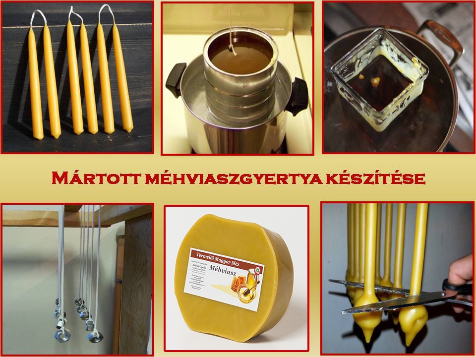 Méhviasz gyertya készítése mártott technikával