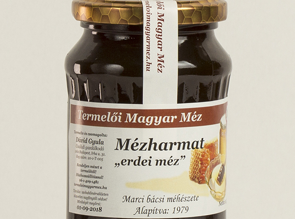 Mézharmat (erdei) méz üvegben