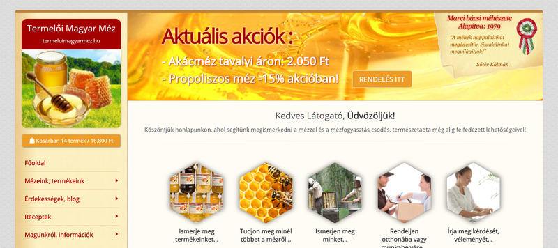 Termelői méz logó üveggel és léppel